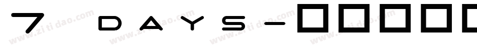 7 days字体转换